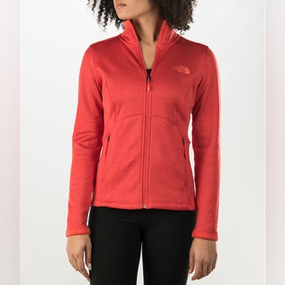 EUC The North Face Women’s Fleece Zip Red Jacket Agave Jacket Sz XL - Picture 1 of 13